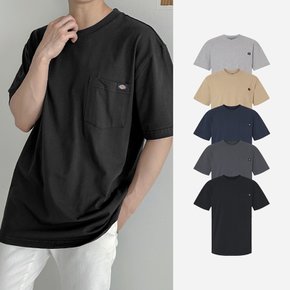 USA핏 무지 포켓 헤비웨이트 반팔 티셔츠