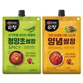 청정원 순창 양념쌈장 190g x 2개 + 청양초 쌈장 190g x 2개