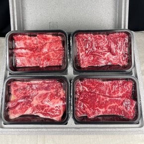 1++ 한우 명품한우 소고기 선물세트 1.2kg /4구 2호(불고기300g 2팩+국거리300g 1팩+장조림300g 1팩) /근내지방도 9-7