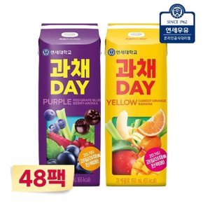 연세유업 과채데이 퍼플/옐로우 190ml 48팩