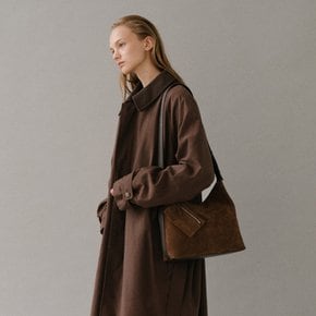 Pulpy crossbody bag Suede Chestnut