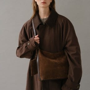 Pulpy crossbody bag Suede Chestnut