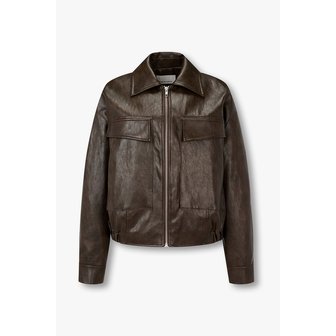 VOV 빅 포켓 신세틱 레더 점퍼 7126175502160