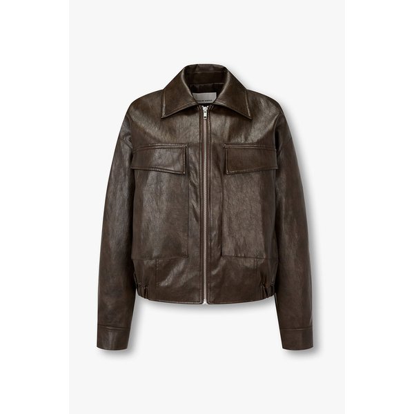 빅 포켓 신세틱 레더 점퍼 7126175502160