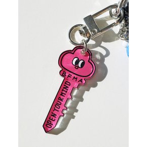 BFMA OPEN MIND PINK KEY KEYRING