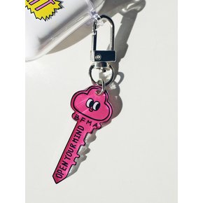 BFMA OPEN MIND PINK KEY KEYRING