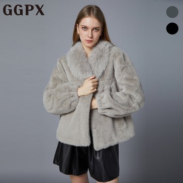GGPX 루즈핏 빅 카라 페이크 퍼 자켓 (GOBJK024F)