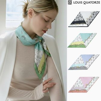  루이까또즈 코르테 실크 마름모 스카프 2DSD593