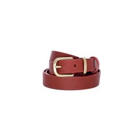 25mm Slim Leather Belt (RED)