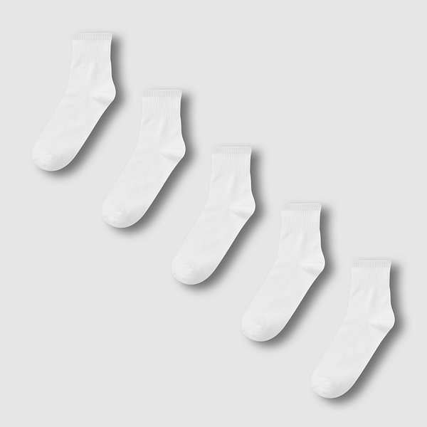 남 코튼 립 중목 양말 5족 J146903204001