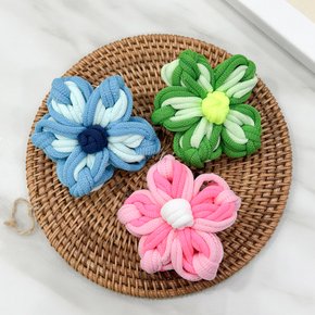 색동 배씨 머리 한복머리핀 / 양말목공예 업사이클링 재료 KIT