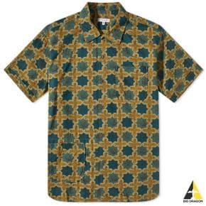 엔지니어드 가먼츠 Camp Shirt Olive Cotton Cross Batik (MP021-SW005) (