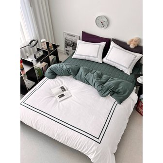 루시드슬립 갤러리 워싱 호텔식 옥수수솜 무봉제 차렵이불 세트 SS/Q/DK 4colors