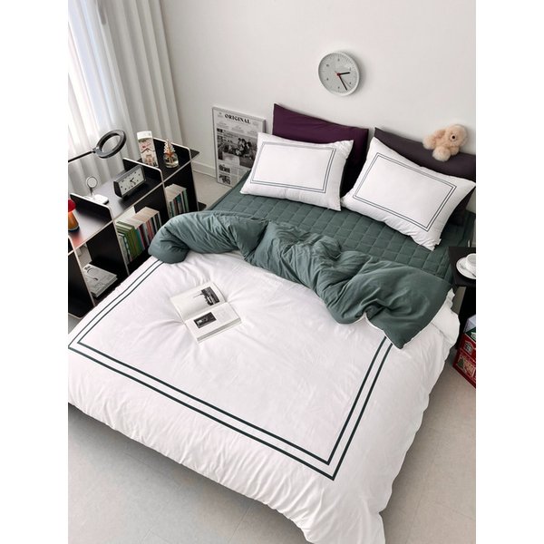 갤러리 워싱 호텔식 옥수수솜 무봉제 차렵이불 세트 SS/Q/DK 4colors