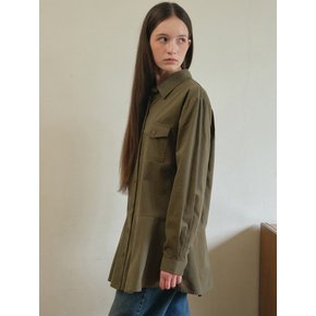 Sepia shirts mini dress_Khaki(O25-OPS04)