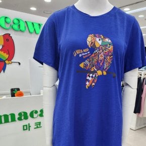 여성 앵무 아트웍 기능라운드 티셔츠  MOW2TR9177_JK