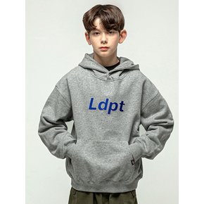 LDPT 자수 로고 후드 티셔츠 Grey