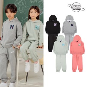 [ISA KIDS] 23FW 나사키즈 융기모 후드티&조거팬츠 셋업 4Colors