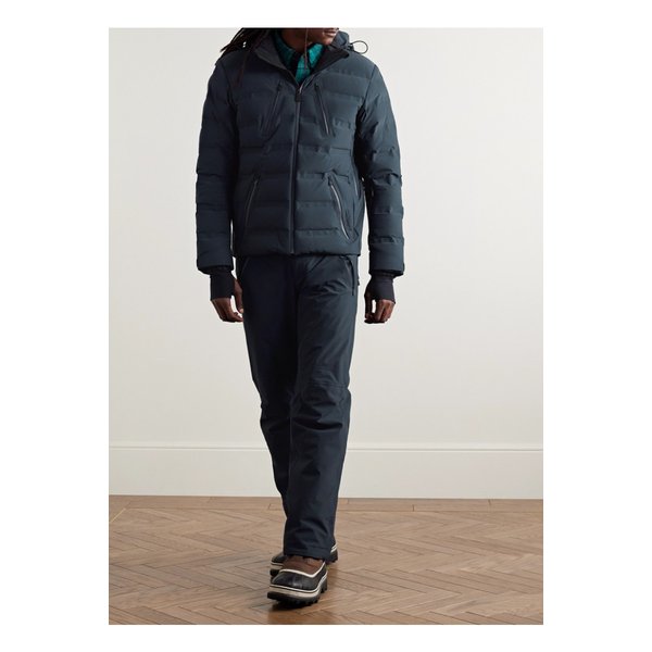 아즈텍 마운틴 누크 수트 퀼팅 후드 다운 스키 재킷 블루 1647597356015769