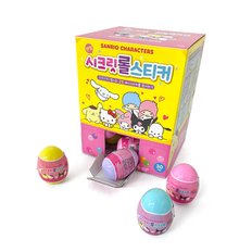 산리오 시크릿 롤 스티커 30P[17종]랜덤/다꾸세트 시나모롤 마이멜로디 포차코 폼폼푸린 캐릭터