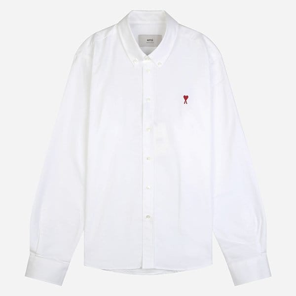 [시흥점] 6S BFUSH063 CO0031 168 스몰 하트 로고 옥스포드 셔츠 내추럴 화이트
