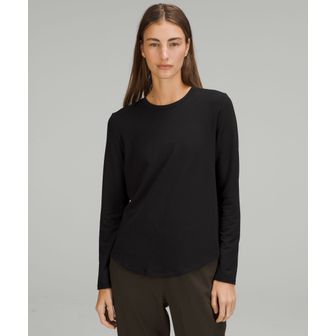 룰루레몬 러브 모달 플리스 롱슬리브 - BLK