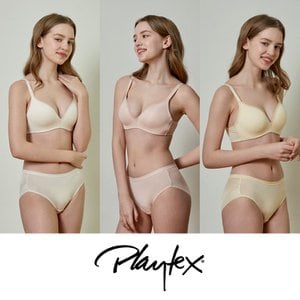 플레이텍스 [Playtex] 와이어리스 시크릿 라이트베이지+피치+버터옐로우 6종세트  PXW3M131415_T