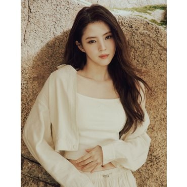 지오다노 NEW 한소희 롱슬리브 셔츠 자켓 375517