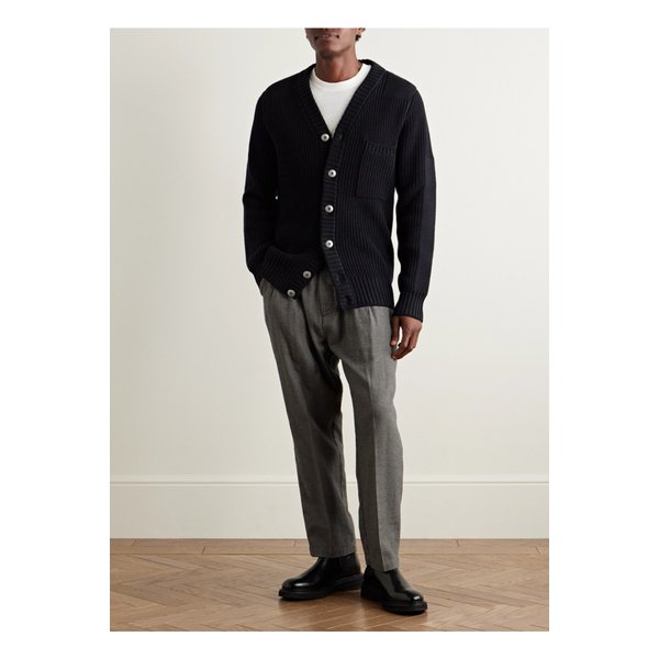 로버스트 골지 버진 울 가디건 블루 46376663162918489