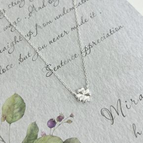 HEART CLOVER SILVER 925 necklace 행운의 하트 네잎클로버 데일리 실버 목걸이.._P402426870