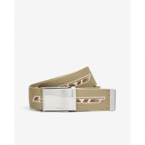 4178217 Lacoste Contrast Logo Print Belt - CAVIAR/MULTICO-BLACK