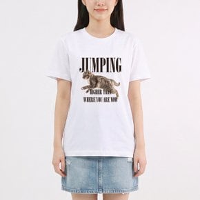 점핑캣 라운드 남여공용 반팔C 2컬러