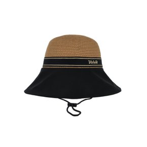 지사 배색 넓은챙 햇 VLAPQ403-BK