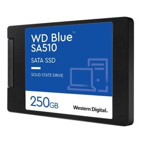 웨스턴 디지털 WD 블루 SATA SSD 250GB 2.5 555Mb/s (440Mb/s) PC WDS250G3B0A-EC SA510 웨스턴