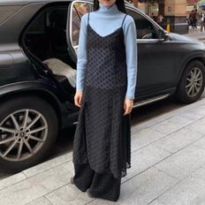  CCO522E시스루뷔스티에 레이스원피스 레이어드 옆트임 꽃나시