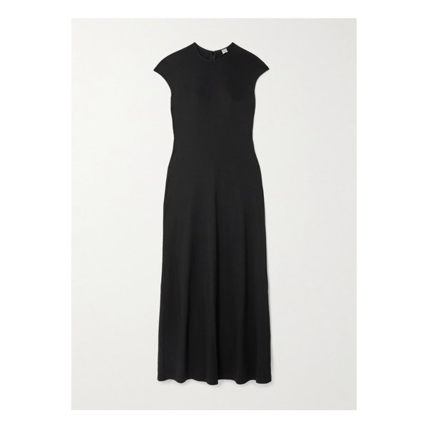 가드롭 스트레치 저지 미디 드레스 블랙 46376663162830855