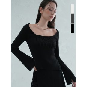 Abi Square-neck Knit -  3COL