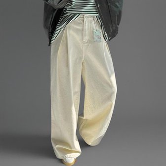 신세계라이브쇼핑 [옷자락] 여성 핀턱 롱 와이드핏 브라운 키큰 여성용 면 바지