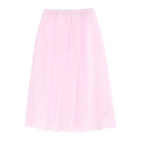 broderie anglaise skirt Womens Skirt F7807 PINK TULLE