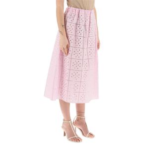 broderie anglaise skirt Womens Skirt F7807 PINK TULLE