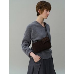 letter mini bag (suede brown)