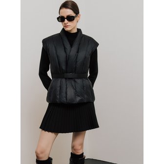 에이틴오비어 Layer Padded  Knit Vest (black)