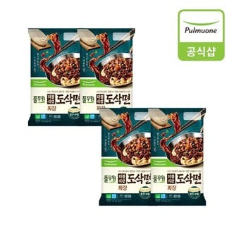 풀무원 더블식감 짜장도삭면 2인 (480g)X4개