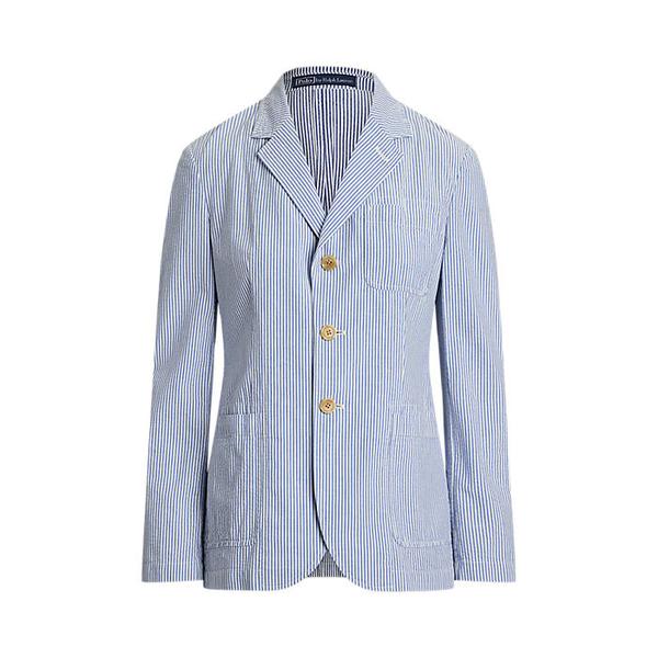 여성 스트라이프 코튼 시어서커 블레이저(WMPOOTWN5V20299400)