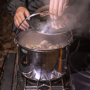 오너클랜 캠핑 통3중 스텐 복합 냄비 5.9L 1P 야외 코펠 쿠커