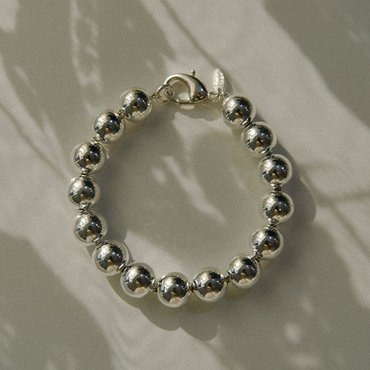 레트로핑거 SB270 SILVER BEAD 10mm 실버볼 볼드 체인팔찌