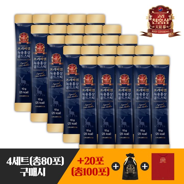 프리미엄 녹용홍삼 골드스틱 10g x 20포 (200g)