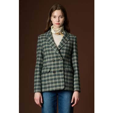 BCBG 빅체크 더블 자켓 B3W9J107