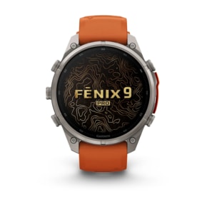 피닉스 9 프로 47mm 아몰레드 티타늄 오렌지 GPS 프리미엄 아웃도어 스마트워치