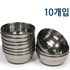 원룸꾸미기 한국금속 스텐대접x10개 대 13cm 합뱅이 국그릇 급식 주방아이템